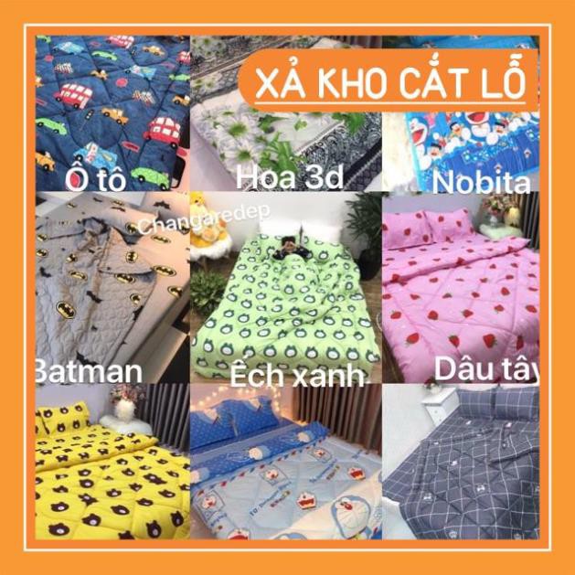 Free Ship50k Bộ 1 Ga chun và 2 vỏ gối Cotton poly, chat chọn mẫu.