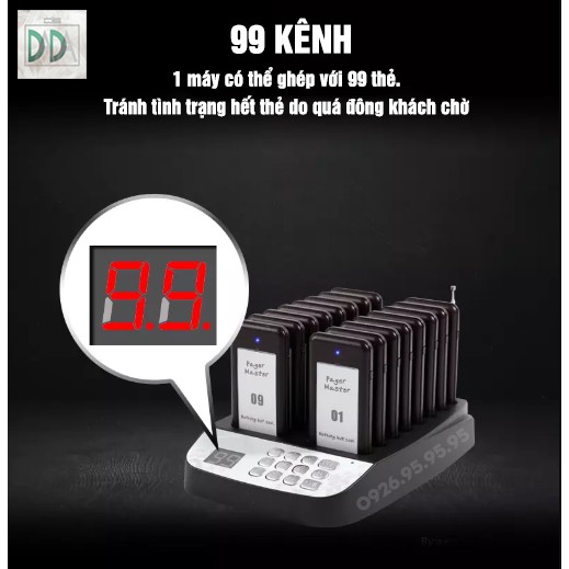 [Sỉ] Bộ thẻ rung order _ gọi khách tự phục vụ Tầm Xa CHÍNH HÃNG ( VÔ ĐỊNH GIÁ RẺ )_ Thiết bị máy móc pha chế