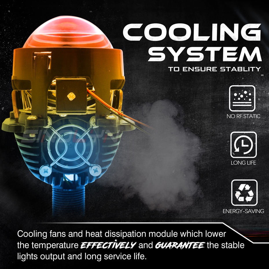 Đèn Pha LED 43W H7 H4 H1 9005 9006 2.5 Inch Chuyên Dụng Cho Xe Hơi