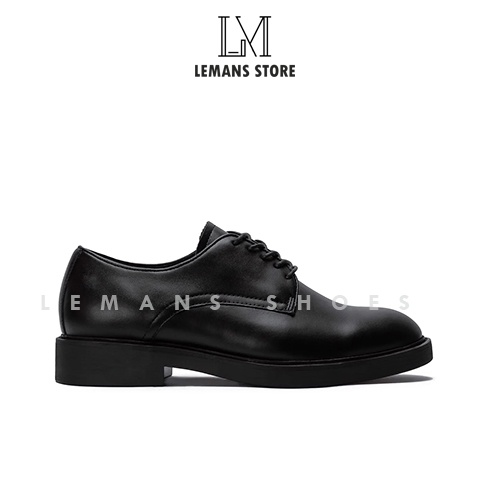 Giày tây công sở Modern Derby Black LEMANS GC08 - giày tây tăng chiều cao