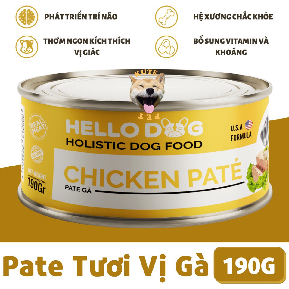 Pate Hello Dog cho chó hộp 190gram