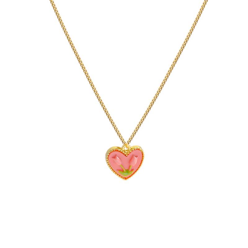 iF YOU Trang sức   kiểu hoa tulip đính ngọc trai tùy chọn kiểu phong cách Hàn Quốc