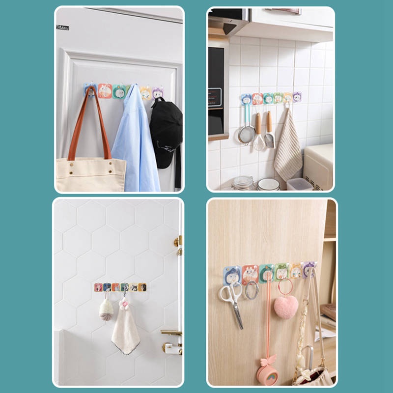 Móc Treo Đồ Dùng Gắn Lưng Cửa Không Cần Đục Lỗ Tiện Dụng Cho Nhà Bếp