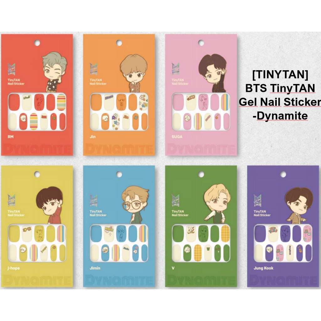 Miếng Dán Móng TinyTAN Hình BTS Dynamite