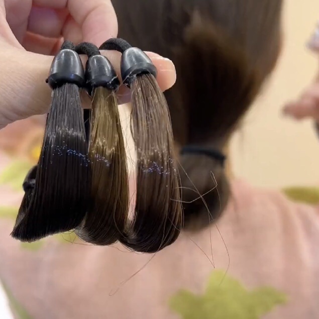 Dây Buộc Tóc Co Giãn Đính Tóc Giả Xinh Xắn