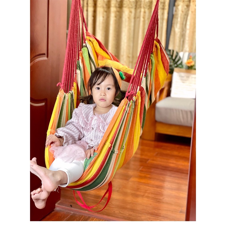 Xích đu FITEZY cho bé vui chơi tại nhà, ghế võng sân vườn học sinh treo xà đơn