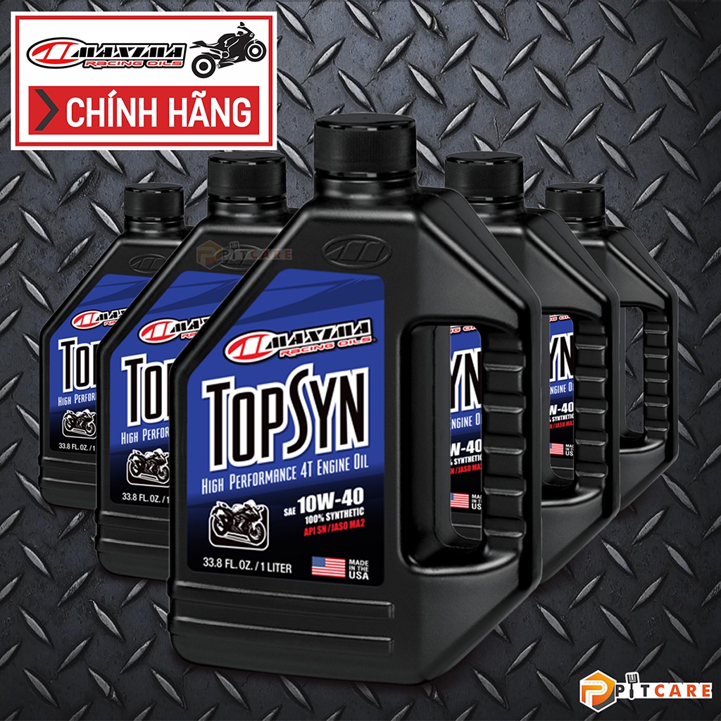 Nhớt Xe Tay Côn Maxima Top Syn 10W40 Tổng Hợp Toàn Phần Có Chiết Lẻ Nhập Khẩu Mỹ