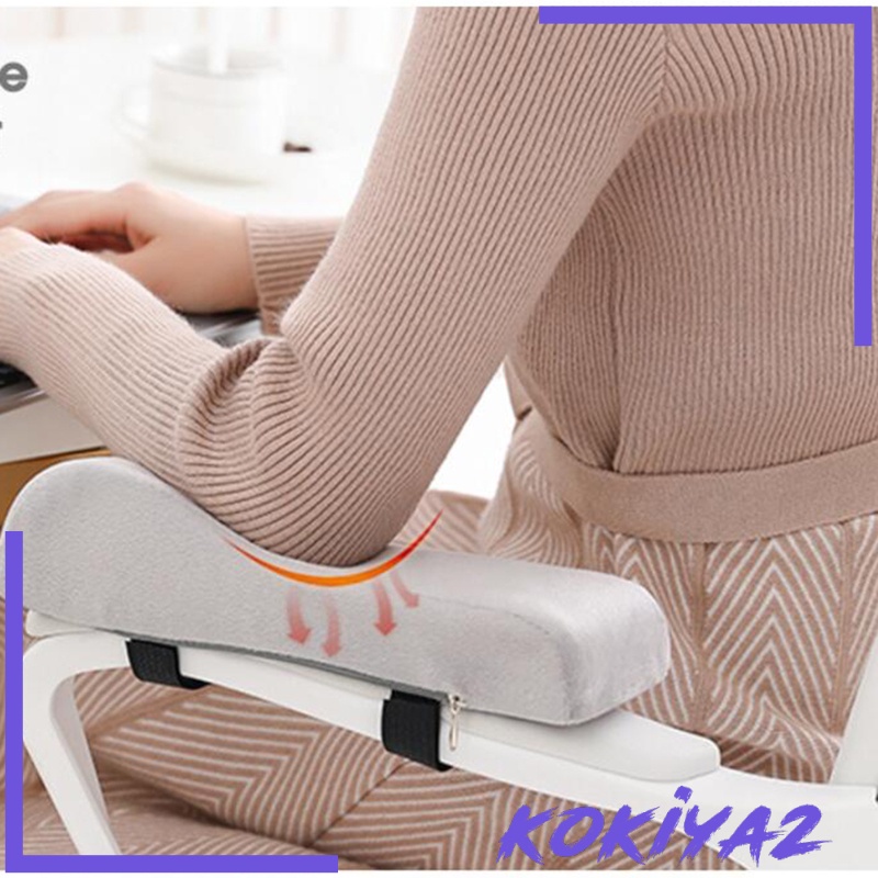 Vỏ Bọc Gối Tựa Tay Và Khuỷu Tay Thoải Mái Màu Đen Cho Ghế Văn Phòng Kokiya2