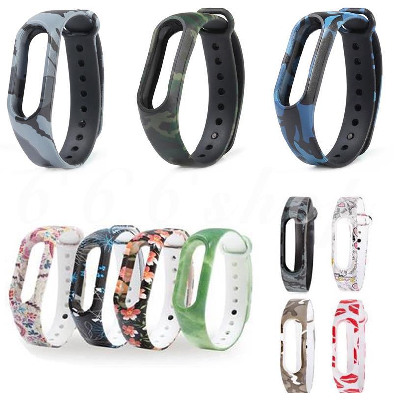 Dây TPU họa tiết rằn ri nhiều màu thay thế cho vòng tay thông minh Xiaomi Miband Mi Band 2