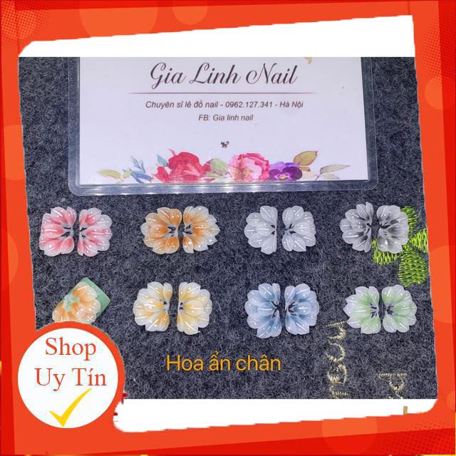 Hoa bột nail gắn móng chân | Hoa ẩn chân ( set 2 bông /10 bông )