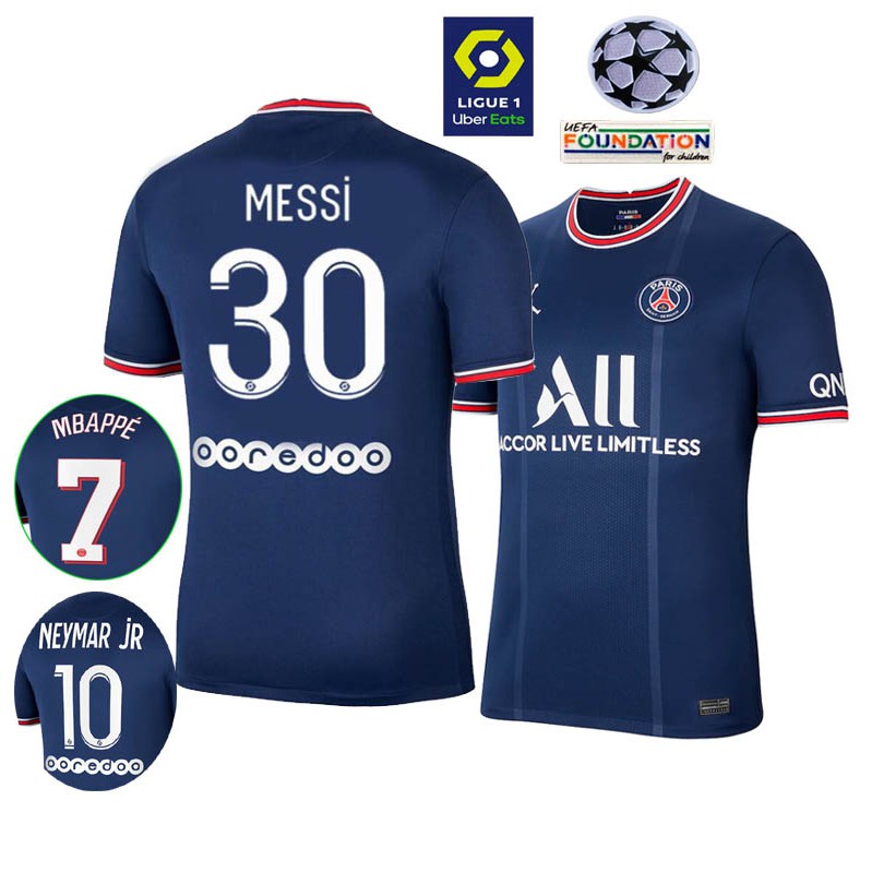 Áo Thun Bóng Đá Ngắn Tay Số 30 21-22 Paris Saint-Germain Dành Cho Nam