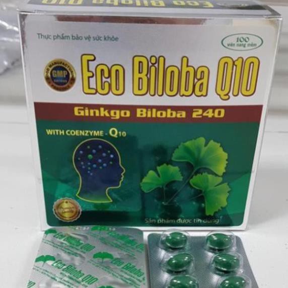 Eco biloba Q10 Viên uống bổ não HOẠT HUYẾT DƯỠNG NÃO (Ginkgo Biloba 240)