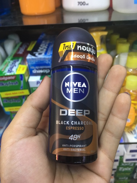 Lăn khử mùi Nivea Men Deep Black Charcoal Hương Espresso 50ml