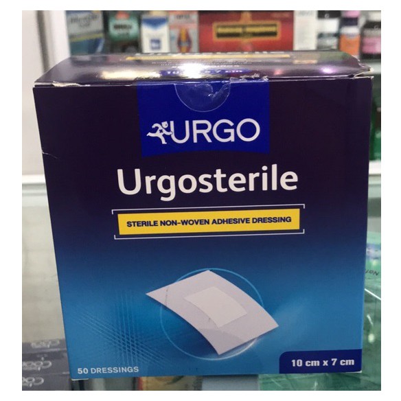 Băng Dán Có Gạc Vô Trùng Urgo Ugrosterile Size 10x7cm (Hộp 50 miếng)