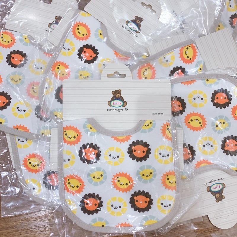 Yếm Ăn Dặm Cúc Bấm Tiện Lợi, Vải Cotton, Giữ Ấm Cổ Cho Bé