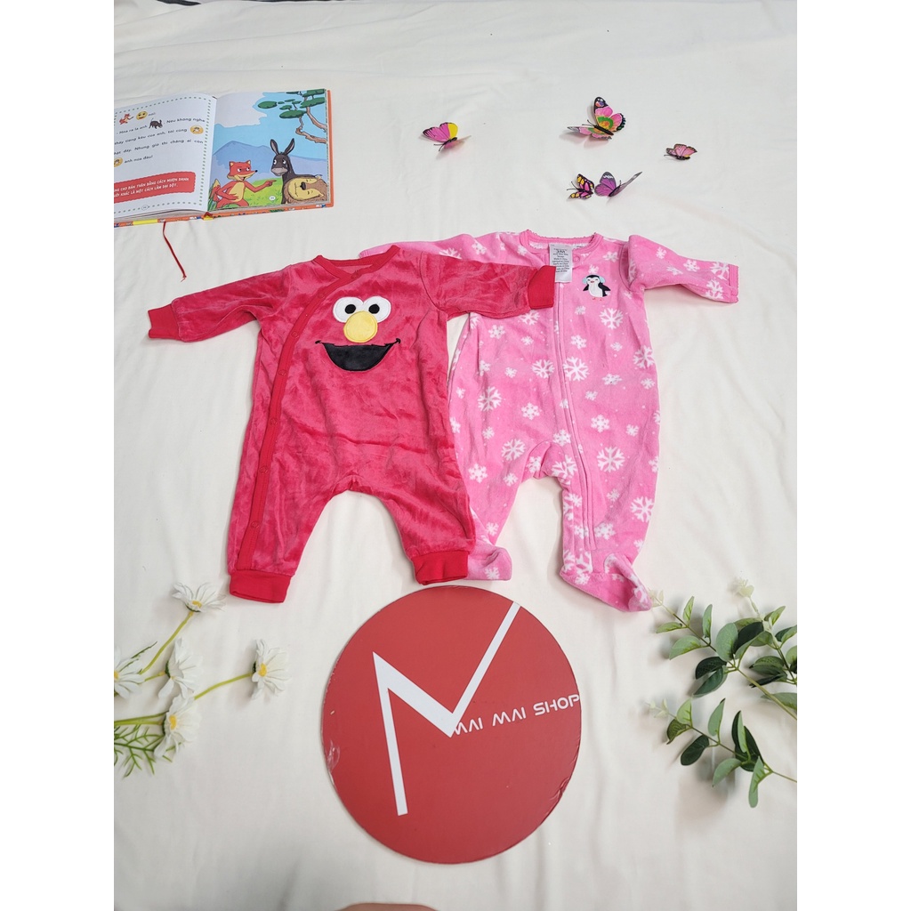 (Chọn màu- 3M) Body nỉ liền thân cho bé trai, bé gái sz 0-3M, Bộ đồ liền thân, bodysuit,bodysleep