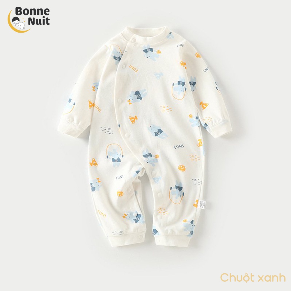 Bộ dài tay sơ sinh cúc bấm  Giá sốc  Bodysuit Colorful siêu xinh cho bé chất liệu Cotton mềm mại, thoáng khí