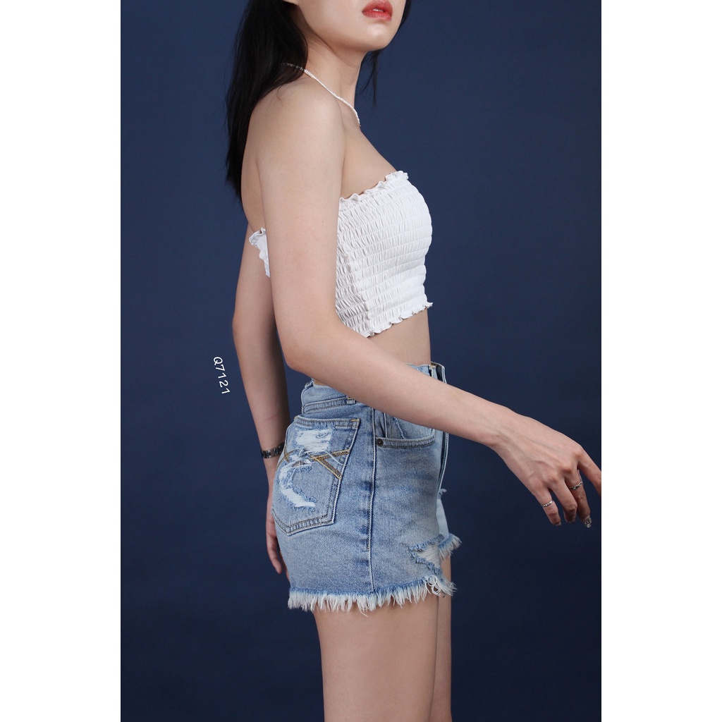 Q7121 - Áo ống croptop F21 nhún thun