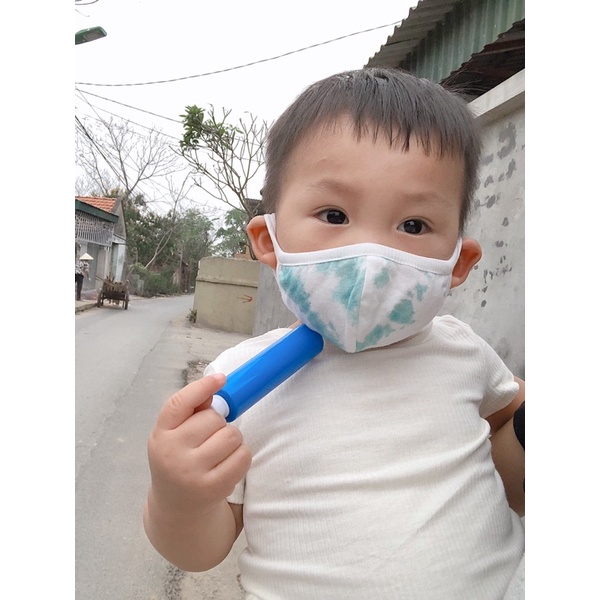 Khẩu trang 2 lớp 100% cotton siêu mềm,siêu thoáng cho bé