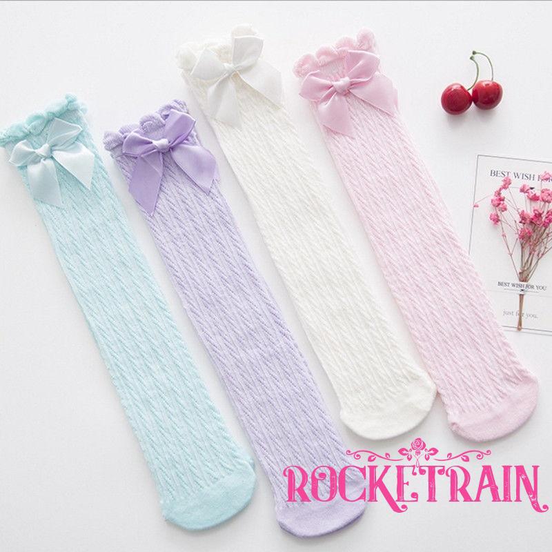 Đôi vớ cotton cổ cao xinh xắn dành cho bé gái