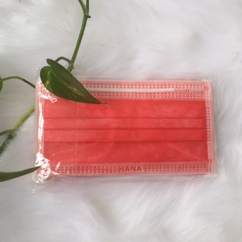 Lẻ 1 cái Khẩu trang y tế Hana nhiều màu đỏ ,vàng ,xanh ngọc ,tím | BigBuy360 - bigbuy360.vn