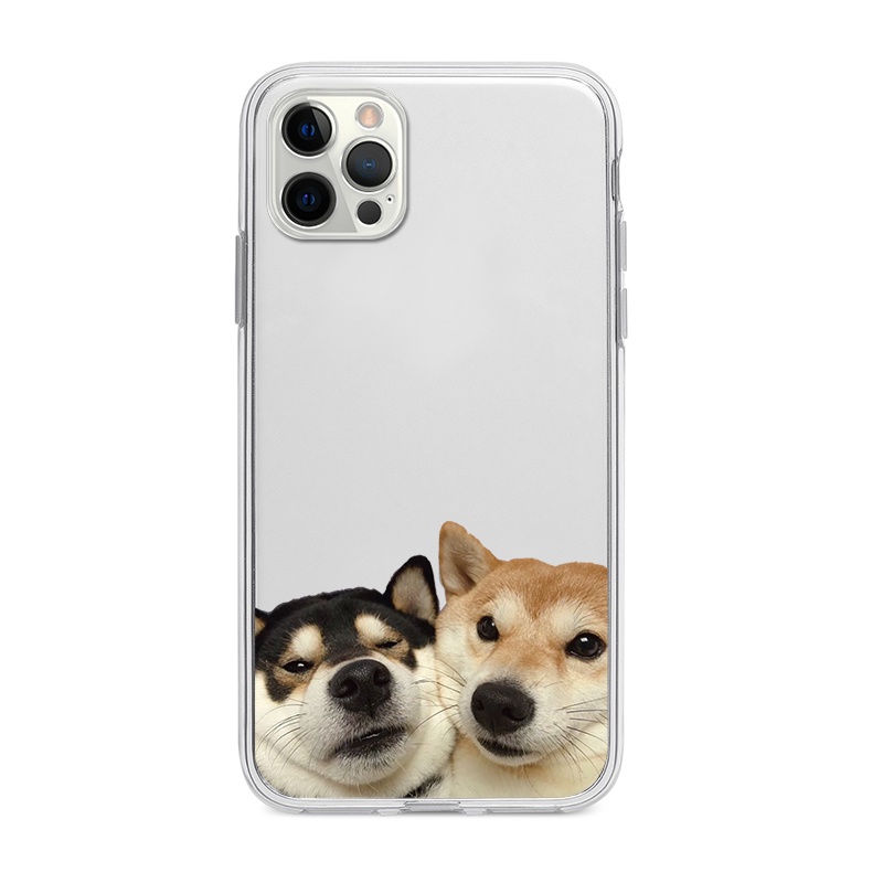 Ốp điện thoại mềm trong suốt chống rơi họa tiết chú cún Shiba Inu HD vui nhộn cho iPhone13 pro max 11 12 7plus