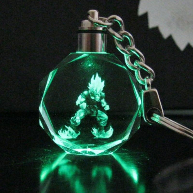 Móc khóa Songoku có đèn led đổi màu