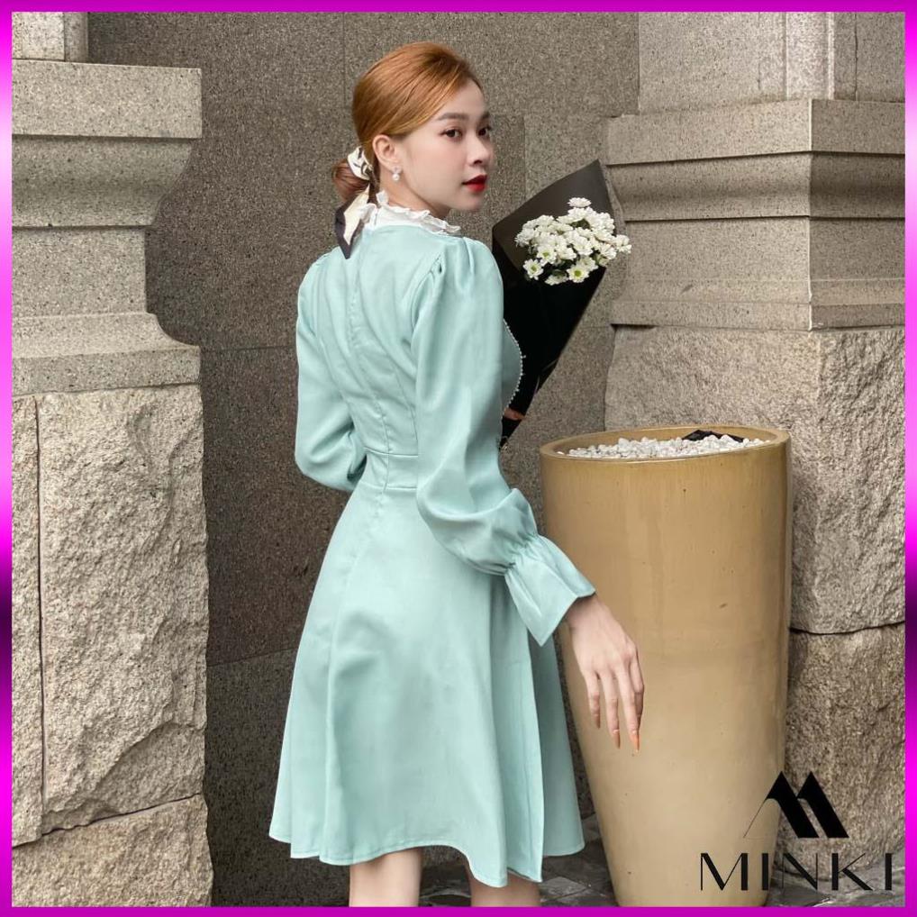 [TTTK] ĐẦM XANH ĐEN PHỐI REN NGỰC - CHẤT LIỆU REN CAO CẤP - MÀU XANH VÀ ĐEN [2021] | BigBuy360 - bigbuy360.vn