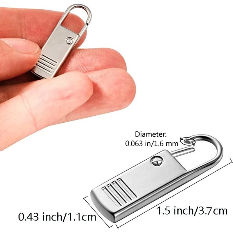 Set 2 Khóa Kéo/ Thanh Trượt/ Khóa Kéo Bằng Kim Loại Tháo Rời Được Thông Dụng Thời Trang Cho Vali/ Túi Xách/ Vali