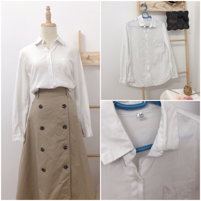 Áo xô trắng vin trắng dưới 60 kg