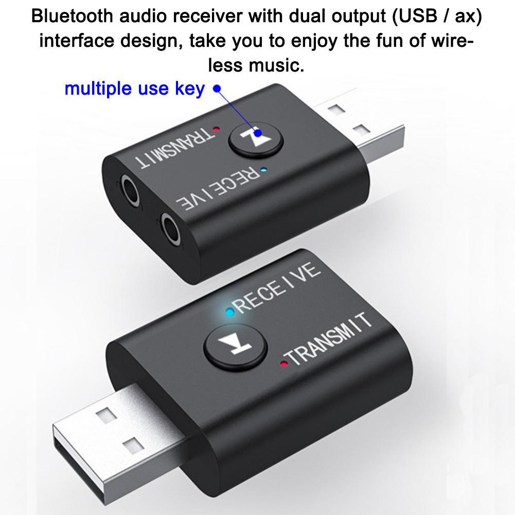 Usb Thu Phát Âm Thanh Bluetooth V5.0 + Edr Cho Tv 3.5mm I7Y9