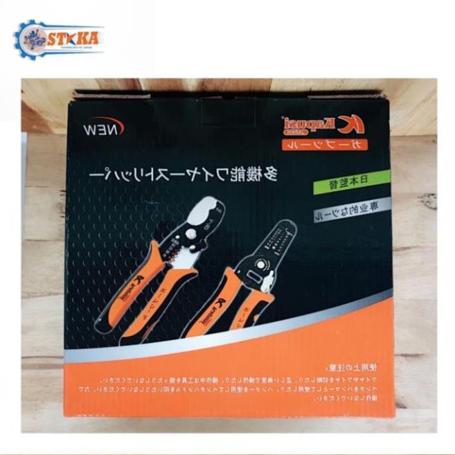 Combo. 2 Kìm Cắt Tuốt Dây Điện Đa Năng Kapusi Nhật Bản + Kiềm Tuốt Dây Điện, Bảo Hành 12 Tháng