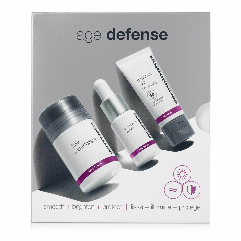 Bộ 3 sản phẩm Dermalogica chống lão hóa gồm tẩy tế bào chết, Serum C, kem chống nấng