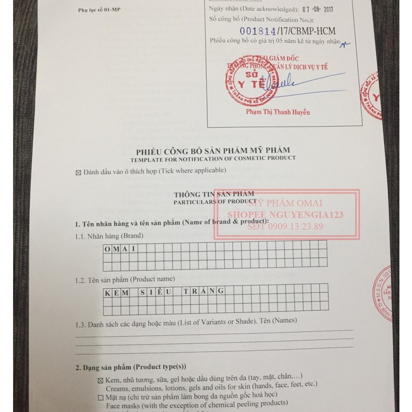 Kem siêu trắng omai vip nhật vip nữ hoàng trắng da kem face ngày đêm