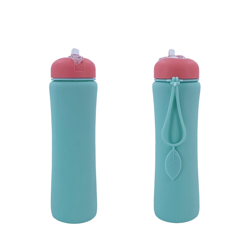 Bình Nước Silicone Dung Tích 600ml Có Thể Gấp Gọn Tiện Dụng