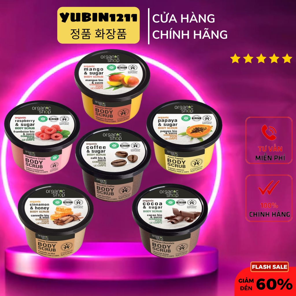 Tẩy tế bào chết body Organic Coffee &amp; Sugar 250ml