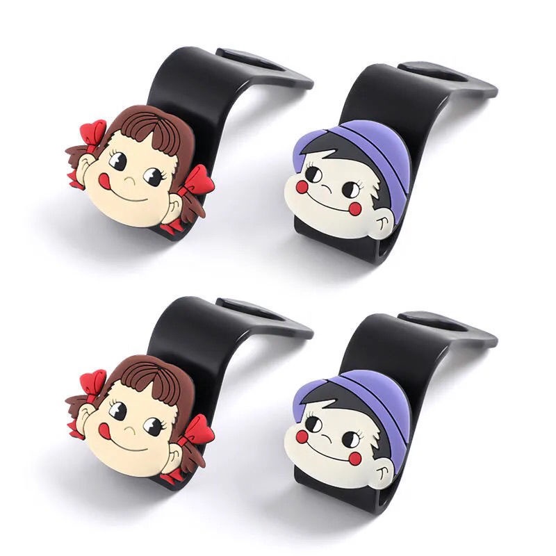 Set 4 Móc Treo Đồ Đa Năng Gắn Sau Ghế Xe Hơi Kiểu Hoạt Hình Xinh Xắn