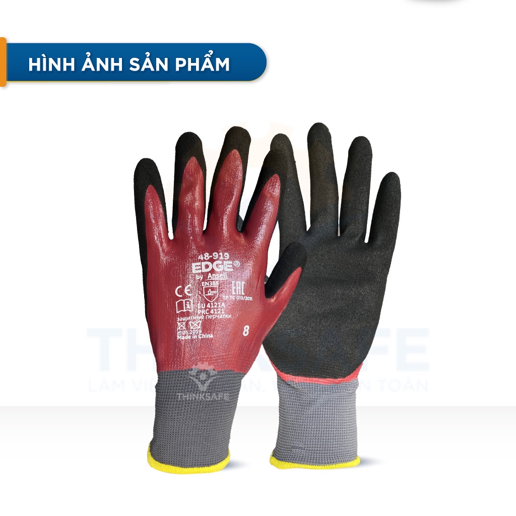 Găng tay bảo hộ lao động Ansell 48-919, chống dầu nhớt, tiêu chuẩn EN 420/388