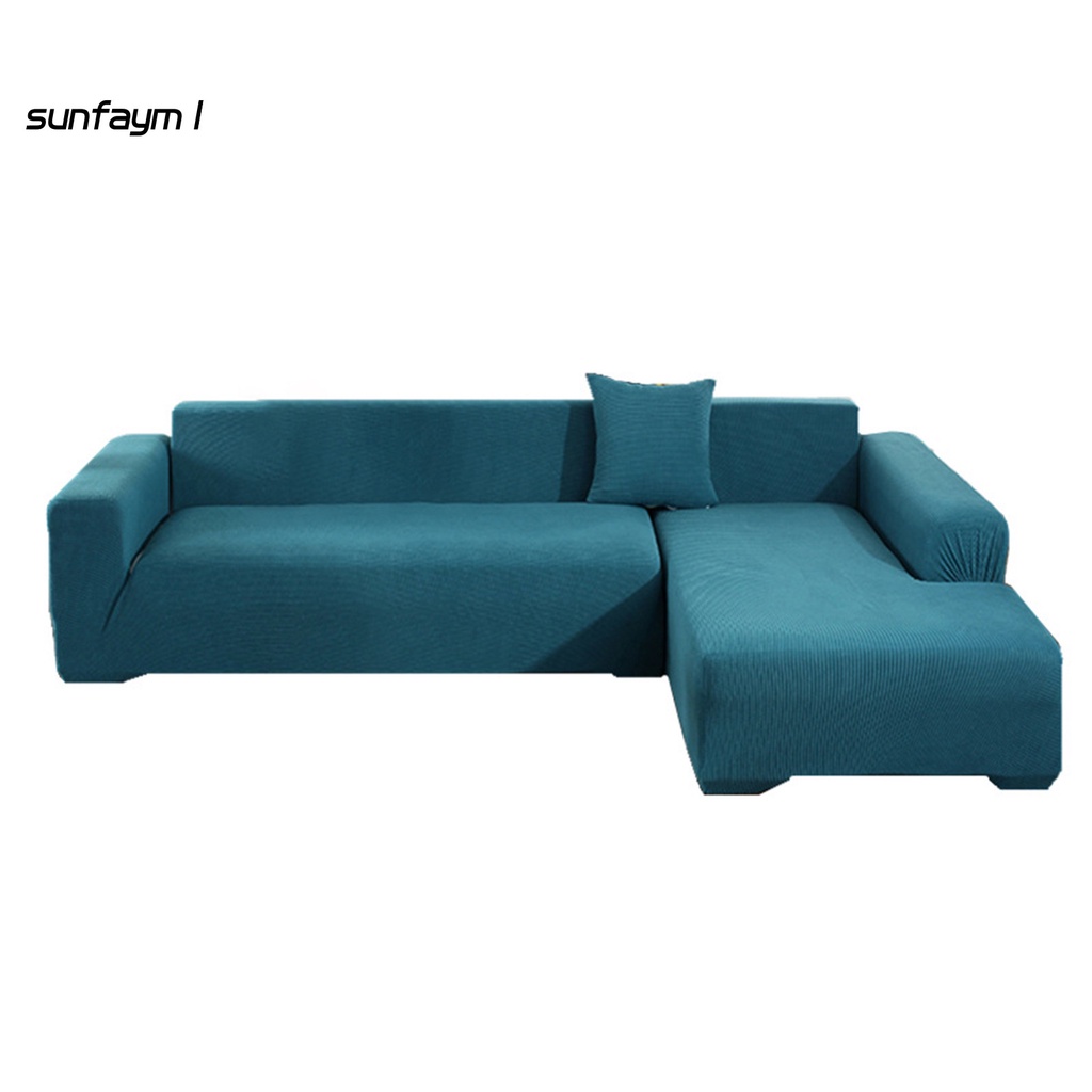 Vỏ bọc ghế sofa hình chữ l màu trơn chống trượt thoải mái cho gia đình - ảnh sản phẩm 8