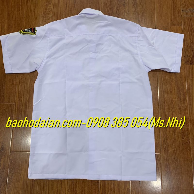 Áo bảo vệ màu trắng chất liệu vải FORD tốt thấm hút mồ hôi, vải đẹp- Hình thật