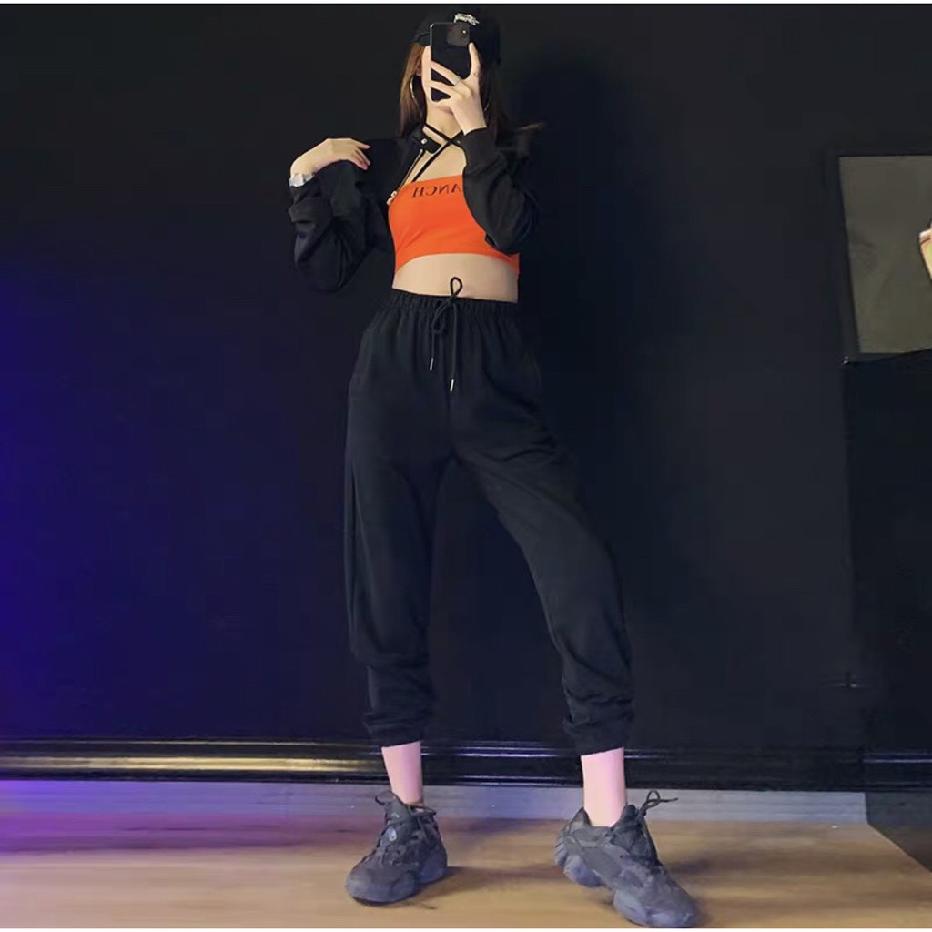 JOGGER PANTS UNISEX TRƠN ỐNG BÓ TÚM - STREET STYLE  CHẤT NGẦU - FORM RỘNG BASIC QUẦN THUN NỈ DÀY MỊN CÁ TÍNH - NAM NỮ 36