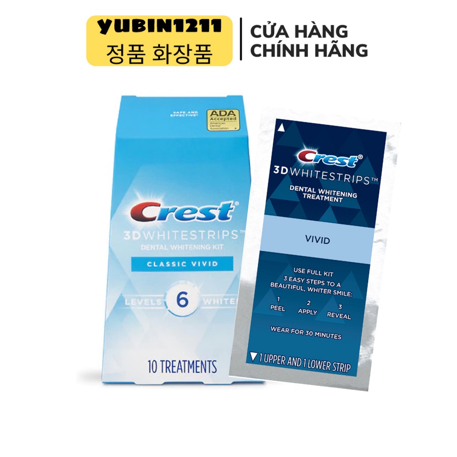 Dán trắng răng Crest 3D White loại 30 phút - miếng