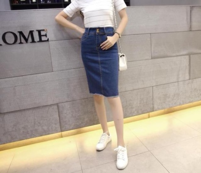 CHÂN VÁY JEAN BÚT CHÌ BIG SIZE Molijean | BigBuy360 - bigbuy360.vn
