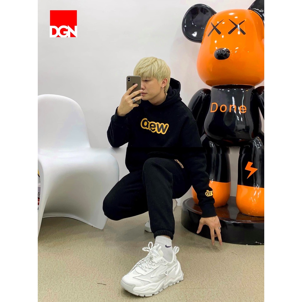 set áo quần đơn giản, combo DREW nỉ bông