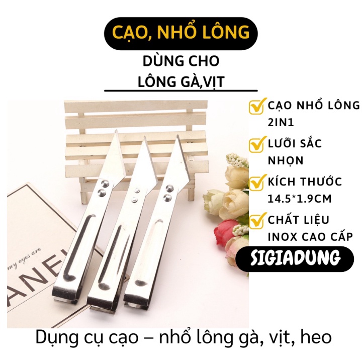 GIÁ SỈ Dụng cụ cạo - nhổ lông gà, vịt, heo 2 trong 1 chất liệu inox sắc bén, tiết kiệm diện tích lưu trữ 5737