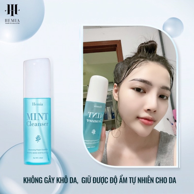 Tinh thể rửa mặt bạc hà Hemia sạch sâu, kiềm dầu, ngừa mụn, dịu nhẹ, an toàn cho da | BigBuy360 - bigbuy360.vn