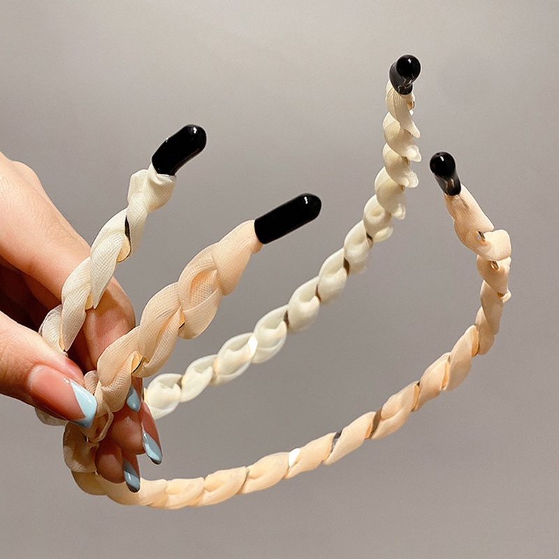 Băng Đô Cài Tóc Phối Lưới Phong Cách Hàn Quốc Ngọt Ngào Thời Trang Cho Nữ