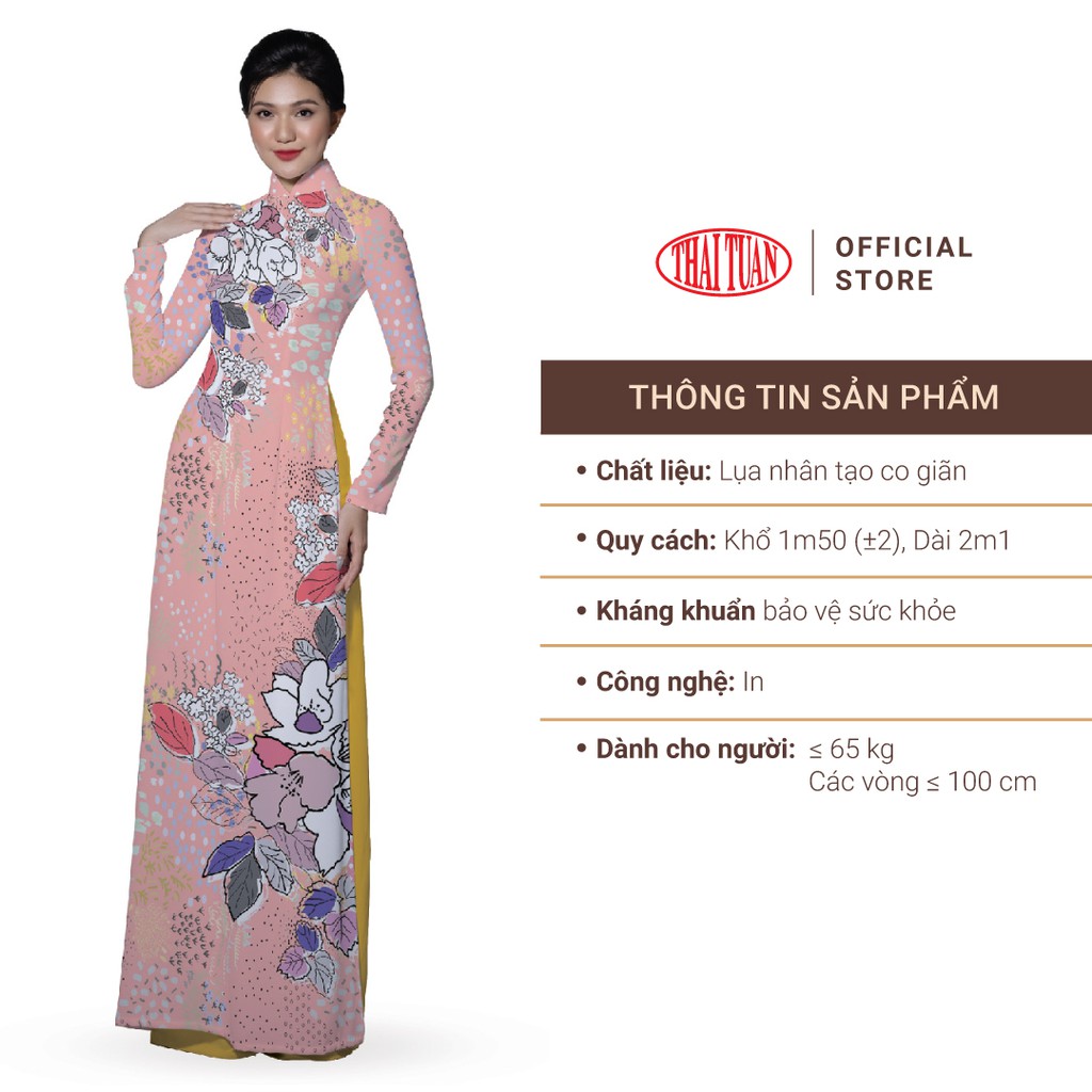 Vải Áo Dài Thái Tuấn Hoa Văn In | ASBR533-207-DQU
