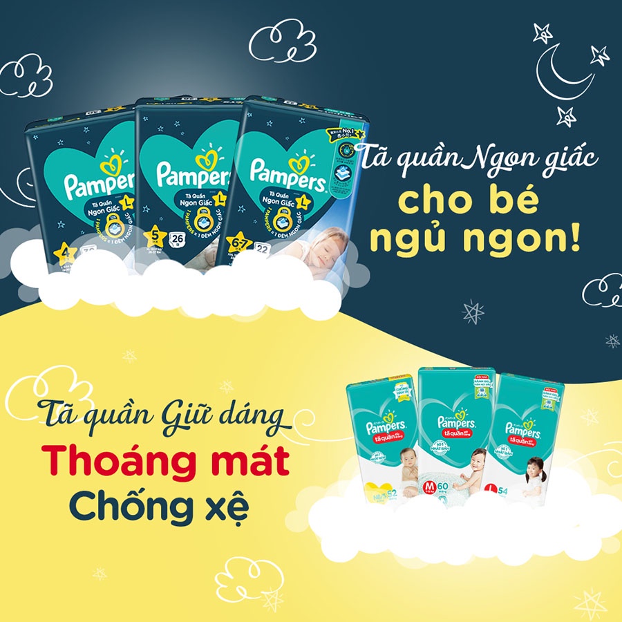 { Hà Nội }Bỉm Pampers ❤ Quần Giữ Dáng ❤️ Mới Gói Cực Đại M74/L68/XL62/XXL56