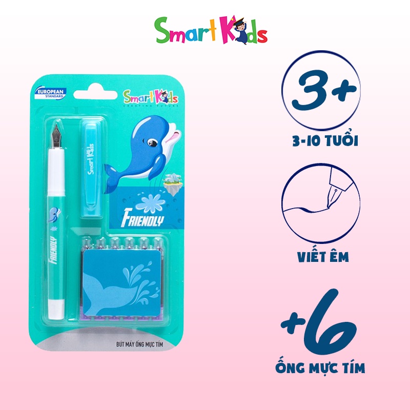 Combo bút SK-CFP004 và 6 ống mực màu tím rời ( con cá heo)